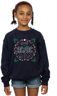 AC/DC Meisjes Kerstmis Cirkel Sweatshirt (Marineblauw) Navy