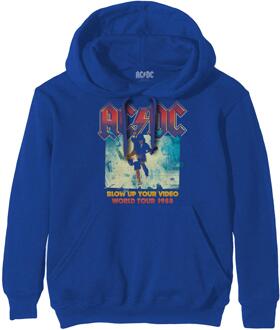 AC/DC Unisex Adult Blow Up Your Video Hoodie (Blauw) - maat