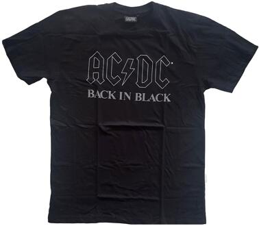 AC/DC Unisex T-shirt Volwassenen Terug In Zwart (Zwart) - maat M
