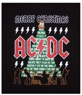 AC/DC Unisex Vrolijk Kerstmis T-shirt voor volwassenen (Zwart) - M