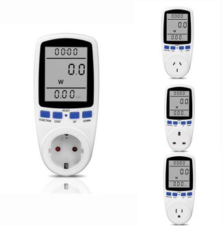 Ac Digitale Lcd Power Meter Power Meter Kwh Elektrische Energie Meter Meten Socket Power Analyzer AU plug