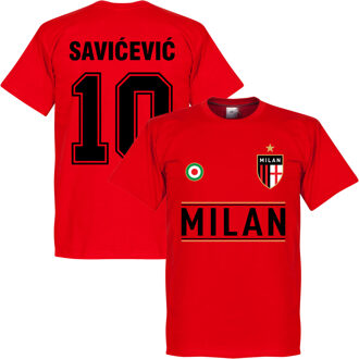 AC Milan Savicevic 10 Team T-Shirt - Rood - XL