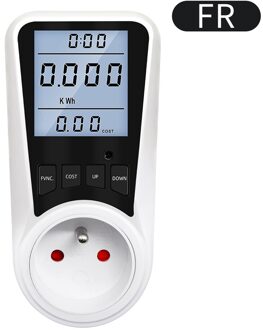 Ac Power Meter Digitale Wattmeter Energie Meter Elektriciteit Usage Monitor Socket Kilowatt Wattage Spanning Backlight 8 Soorten Plug FR plug
