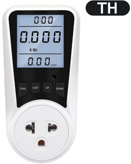 Ac Power Meter Digitale Wattmeter Energie Meter Elektriciteit Usage Monitor Socket Kilowatt Wattage Spanning Backlight 8 Soorten Plug TH plug