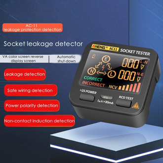 AC11 Digital Tester Voltage Test Socket Detector US/UK/EU/AU Plug Ground Zero Line Phase Check NCV test