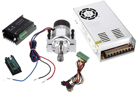 AC110/220V WS55-140 300W Brushless Spindle Motor Clamp Power Supply Driver Controller with ER11 Chuck for CNC Engraving Machine