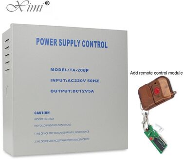 AC220V 5A Toegangscontrole Voeding Doos DC12V Ups Backup Batterij Voor Allerlei Elektrische Deurslot Met Tijd vertraging TA-208F Add RC