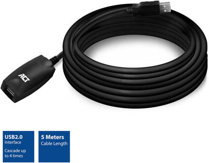 AC6005 USB 2.0 Signaalversterker, 5 meter