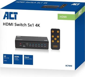 AC7840 5 x 1 HDMI switch, 3D en 4K ondersteuning