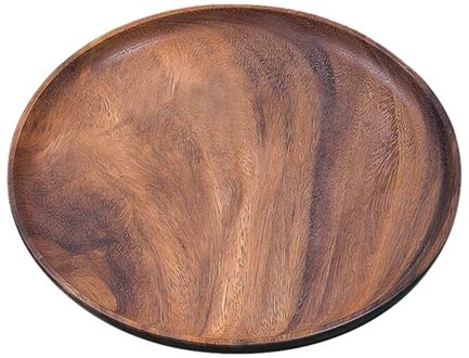 Acacia Massief Houten Ronde Gedroogd Fruit Lade Houten Kleine Thee Dienblad Dessert Diner Dienblad