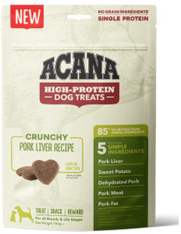 Acana High-Protein varkenslever hondensnacks 6 verpakkingen