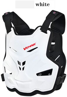 Accessoire Motorfiets Armor Vest Motorrijden Borst Armor Back Protector Armor Motocross Vest Off-Road Racing Vest wit