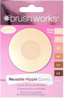 Accessoires brushworks Silicone Nipple Covers Shade 1.0 Vanilla 2 st