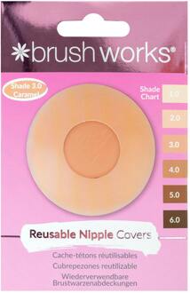 Accessoires brushworks Silicone Nipple Covers Shade 3.0 Caramel 2 st