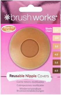 Accessoires brushworks Silicone Nipple Covers Shade 4.0 Toffee 2 st