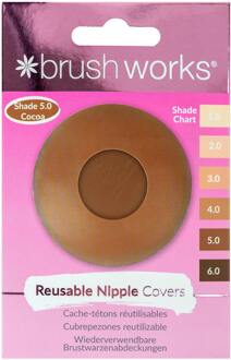 Accessoires brushworks Silicone Nipple Covers Shade 5.0 Cocoa 2 st