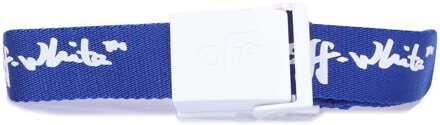 Accessoires Off White Juniors Script Riem in marine-wit - maat Blauw