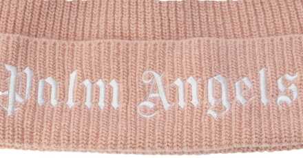 Accessoires Palm Angels Junior Knit Logo Beanie in Roze wit