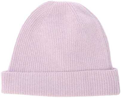 Accessoires Palm Angels Juniors Knit Logo Beanie in Lila Paars - One Size