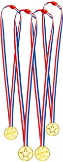 Accessoires > Schmuck - 4 Driekleurige Medailles Goud Dubbelzijdig