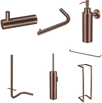 Accessoireset Qisani Flow Compleet Geborsteld Copper Geborsteld Koper PVD