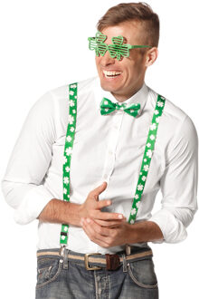 Accessoireset St. Patrick's Day 3-Delig Groen, Multikleur - Print