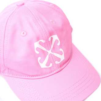 Accessories Off White Juniors Arrow Baseball Cap in Pink white Roze