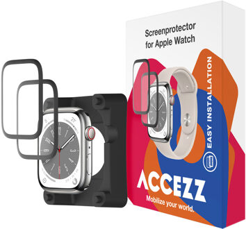 Accezz 2x Screenprotector met applicator voor de Apple Watch Series 10 / 11 - 42 mm Transparant