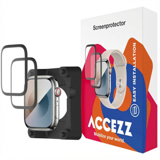 Accezz 2x Screenprotector met applicator voor de Apple Watch Series 10 / 11 - 46 mm Transparant