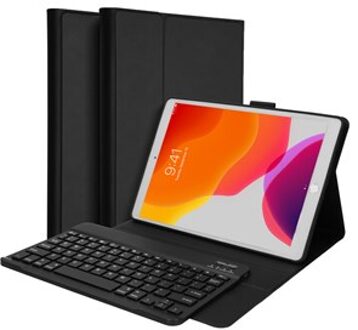 Accezz Bluetooth Keyboard Bookcase iPad 10.2 (2019 / 2020)  tablethoes - Zwart