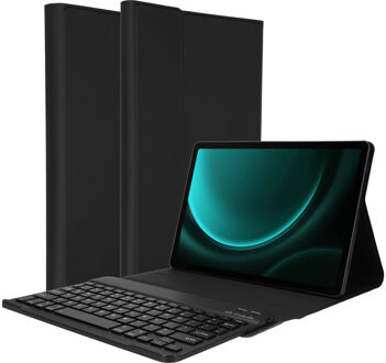 Accezz Bluetooth Keyboard Bookcase voor de Samsung Galaxy Tab S10 FE / S9 FE - QWERTY / NL - Zwart - One size