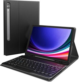 Accezz Bluetooth Keyboard Bookcase voor de Samsung Galaxy Tab S10 Plus / Tab S9 FE Plus / Tab S9 Plus - QWERTY / NL - Zwart