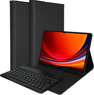 Accezz Bluetooth Keyboard Bookcase voor de Samsung Galaxy Tab S9 Plus - QWERTY - Zwart - One size