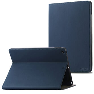 Accezz Classic Tablet Case voor de Apple iPad 9 (2021) 10.2 inch / iPad 8 (2020) 10.2 inch / iPad 7 (2019) 10.2 inch - Donkerblauw