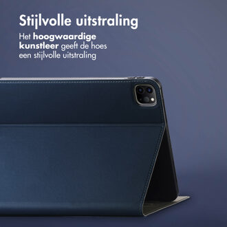 Accezz Classic Tablet Case voor de Apple iPad Pro 12.9 (2020/2021/2022) - Donkerblauw