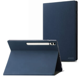 Accezz Classic Tablet Case voor de Samsung Galaxy Tab S10 Plus / Tab S9 FE Plus / Tab S9 Plus - Donkerblauw - 12.4