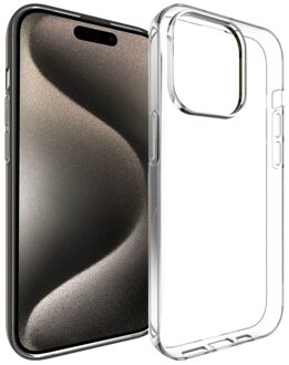 Accezz Clear Backcover iPhone 15 Pro Telefoonhoesje Transparant