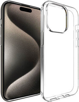 Accezz Clear Backcover iPhone 15 Pro Telefoonhoesje Transparant