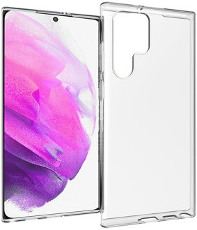 Accezz Clear Backcover Samsung Galaxy S22 Ultra Telefoonhoesje Transparant