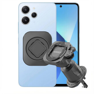 Accezz EasyLock telefoonhouder auto - Ventilatierooster - Universeel - 360 graden draaibaar - Zwart - One size