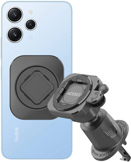 Accezz EasyLock telefoonhouder auto - Ventilatierooster - Universeel - 360 graden draaibaar - Zwart - One size