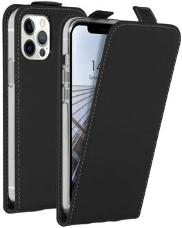 Accezz Flipcase voor Apple iPhone 12 (Pro) Telefoonhoesje Zwart