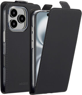 Accezz Flipcase voor de Apple iPhone 16 Pro - Zwart