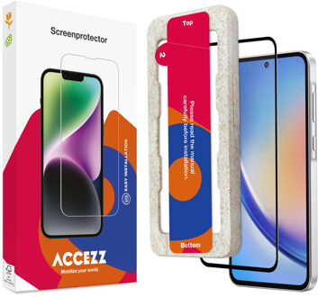Accezz Gehard Glas Full Cover Screenprotector met applicator voor de Samsung Galaxy A35 / A55 - Transparant