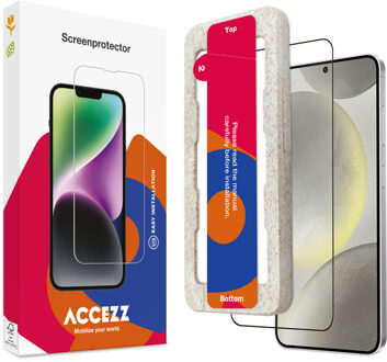 Accezz Gehard Glas Full Cover Screenprotector met applicator voor de Samsung Galaxy S24 / S25 Transparant