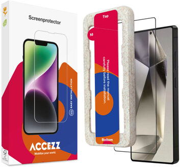 Accezz Gehard Glas Full Cover Screenprotector met applicator voor de Samsung Galaxy S25 Ultra Transparant