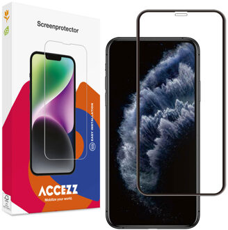 Accezz Gehard Glas Full Cover Screenprotector voor de Apple iPhone 11 Pro / Xs / X Transparant