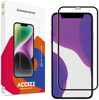 Accezz Gehard Glas Full Cover Screenprotector voor de Apple iPhone 12 (Pro) Transparant