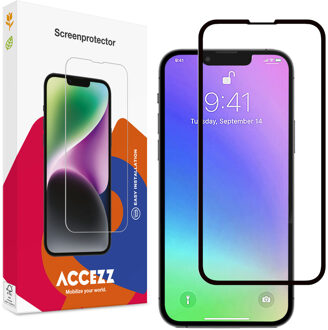 Accezz Gehard Glas Full Cover Screenprotector voor de Apple iPhone 13 Mini Transparant