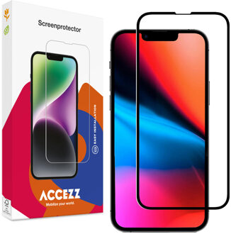 Accezz Gehard Glas Full Cover Screenprotector voor de Apple iPhone 13 Pro Max / 14 Plus Transparant